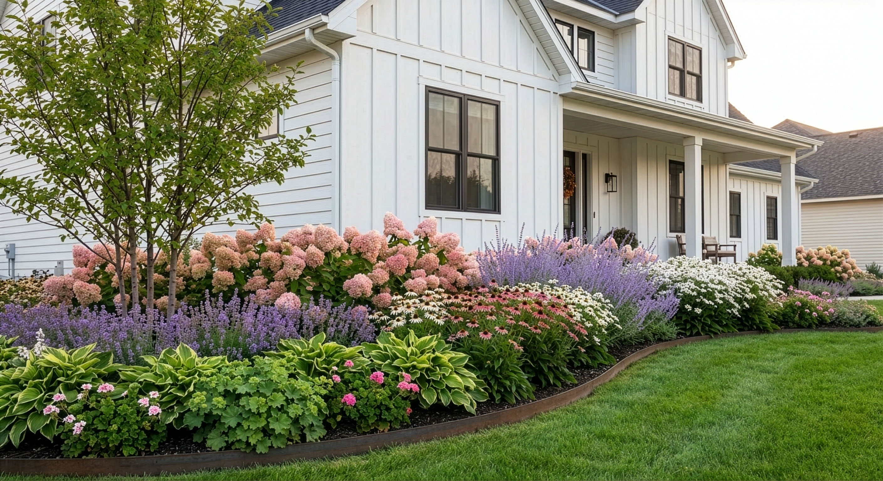Cottage-style front yard in Prior Lake