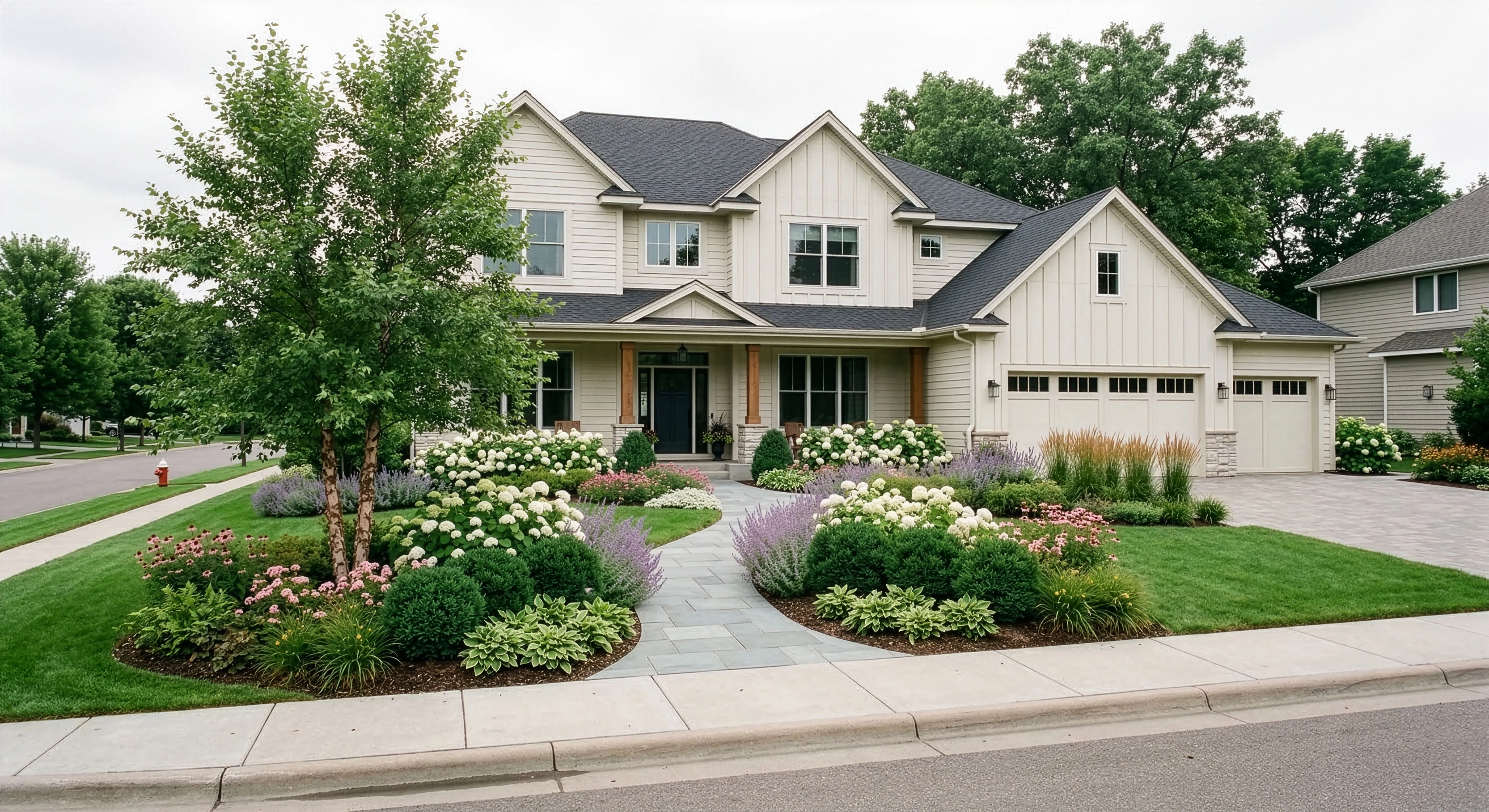 Twin Cities front yard after a full RoostPop transformation