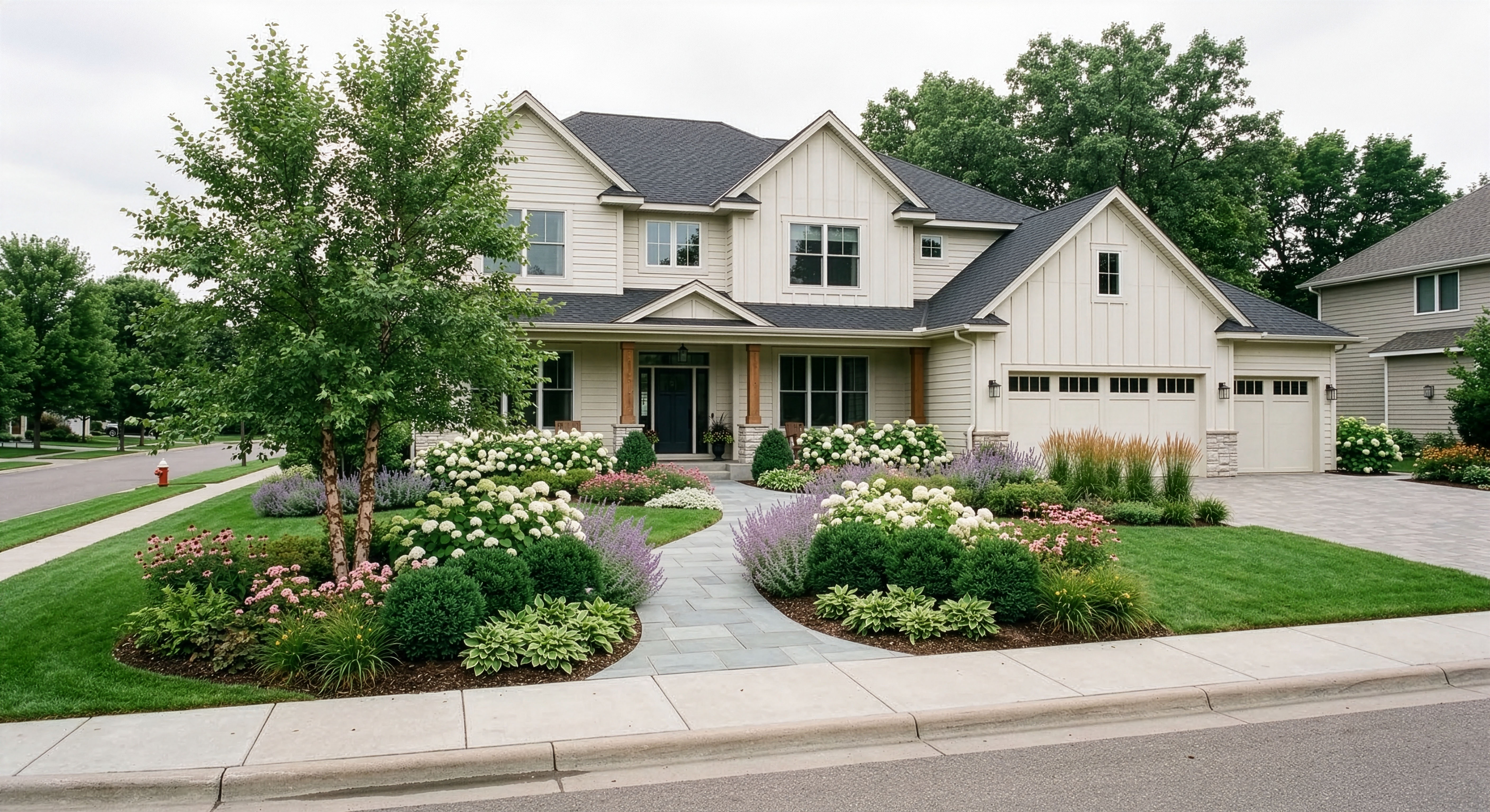 Twin Cities front yard after a full RoostPop transformation